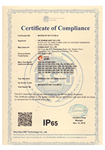 彩虹管IP65证书